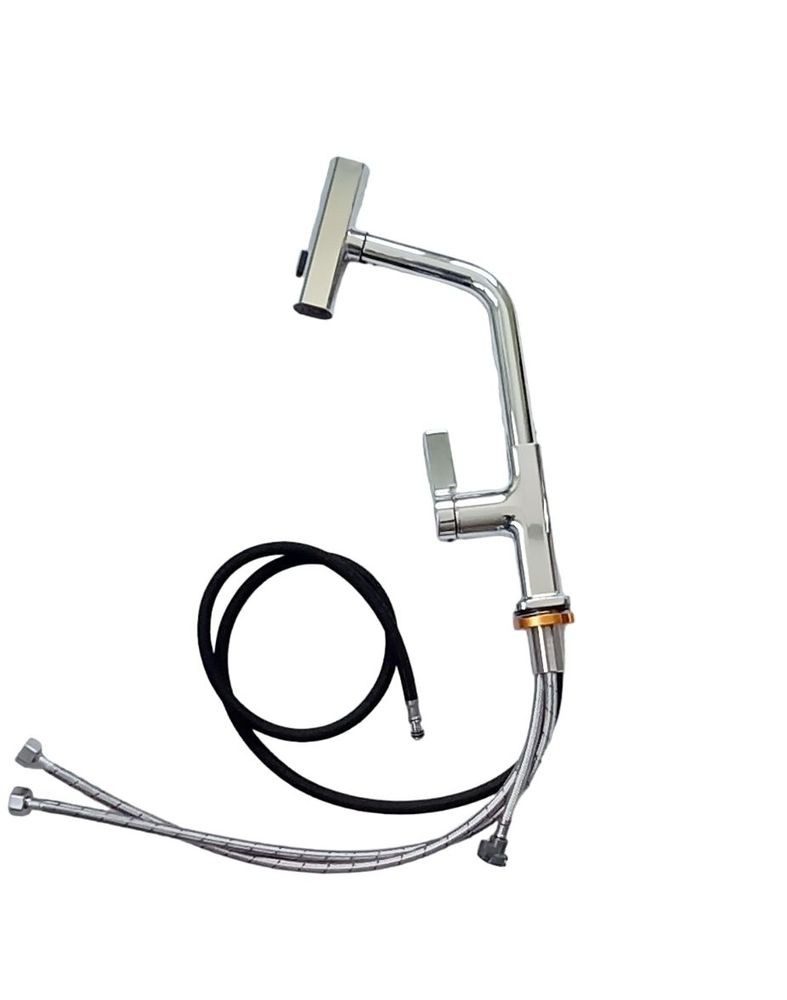 Смеситель для кухни с выдвижным изливом Ledeme L6099-4 — изображение 5