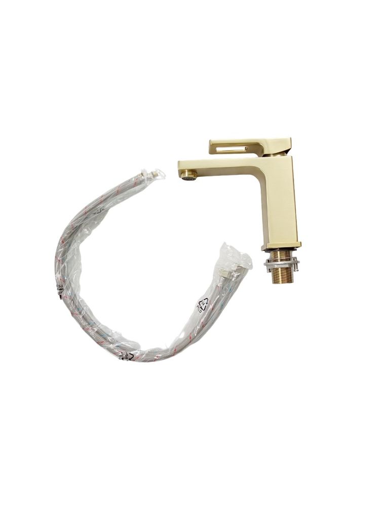 Cмеситель для умывальника GERHANS K11027Y, золотой сатин — изображение 5