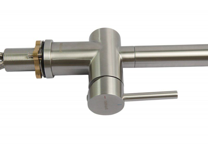 Смеситель для кухни с гибким изливом GERHANS K14290A-2, сатин/чёрный — изображение 7