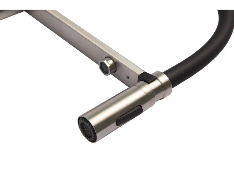 Смеситель для кухни под фильтр GERHANS K14390A-2, сатин/чёрный — изображение 4