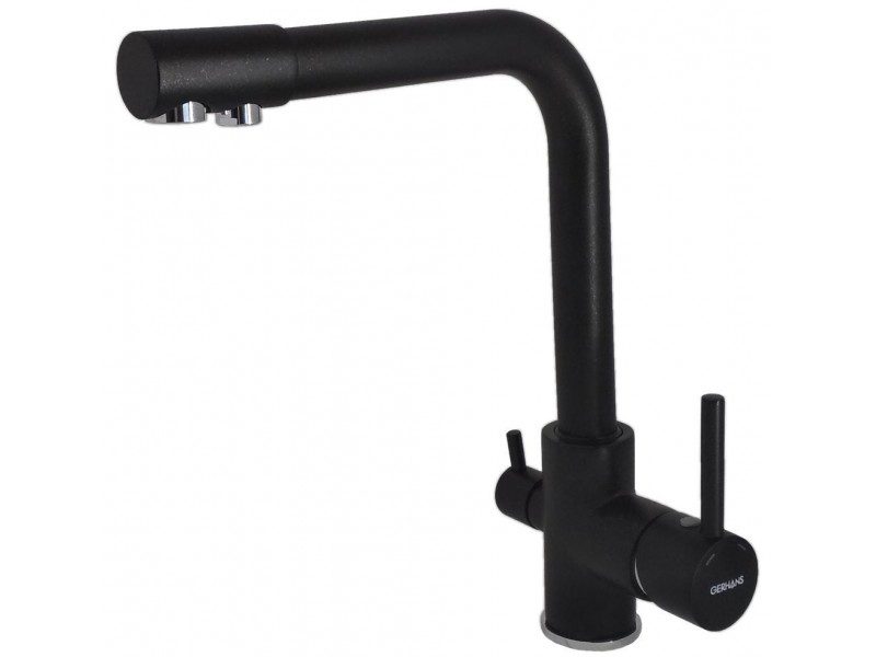 Смеситель для кухни под фильтр Gerhans KK4055-3-25, оникс
