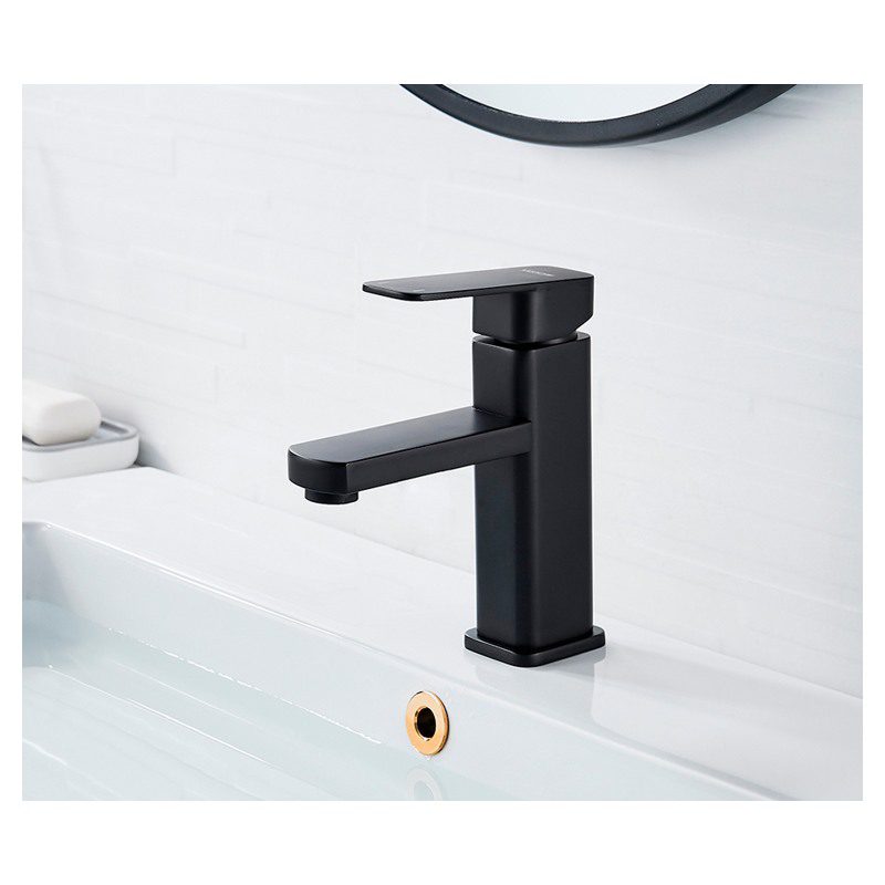 Смеситель для умывальника Ledeme L1033B, чёрный — изображение 3