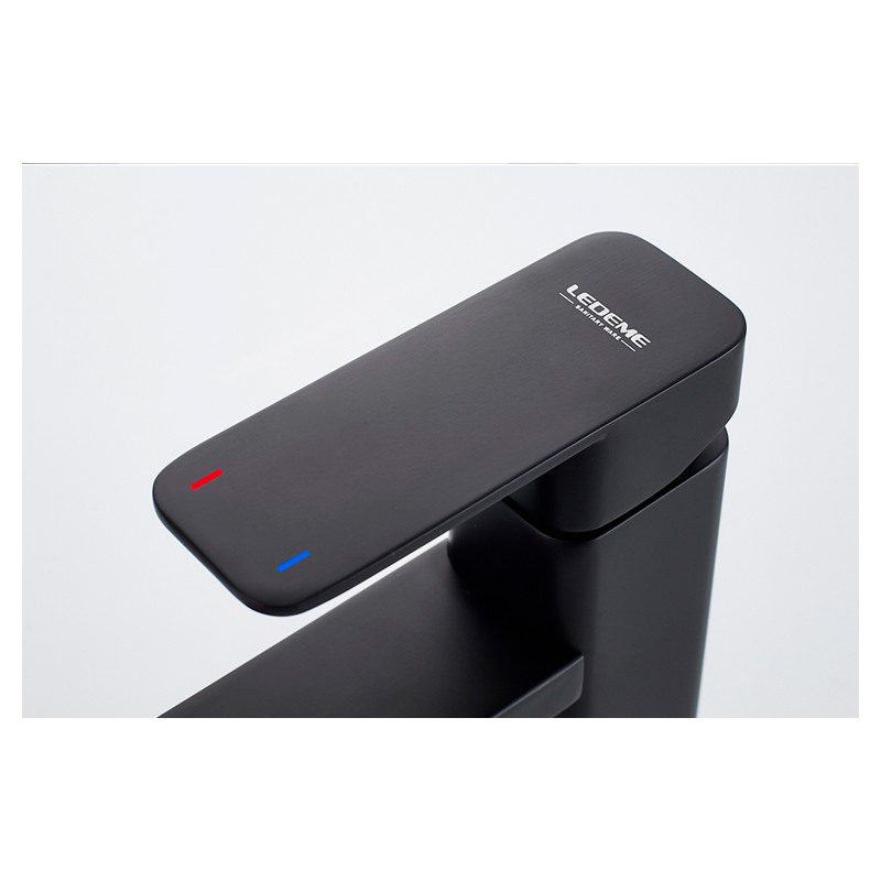 Смеситель для умывальника Ledeme L1033B, чёрный — изображение 5