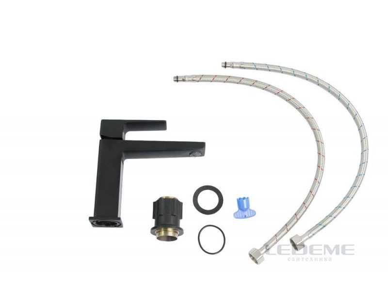 Смеситель для умывальника Ledeme L1073B, чёрный — изображение 7