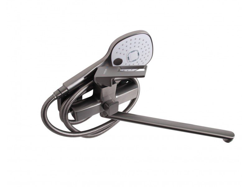 Смеситель для ванны Ledeme L2292D, оружейная сталь — изображение 5