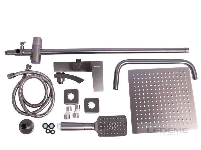 Душевая система Ledeme L2478D, оружейная сталь — изображение 5