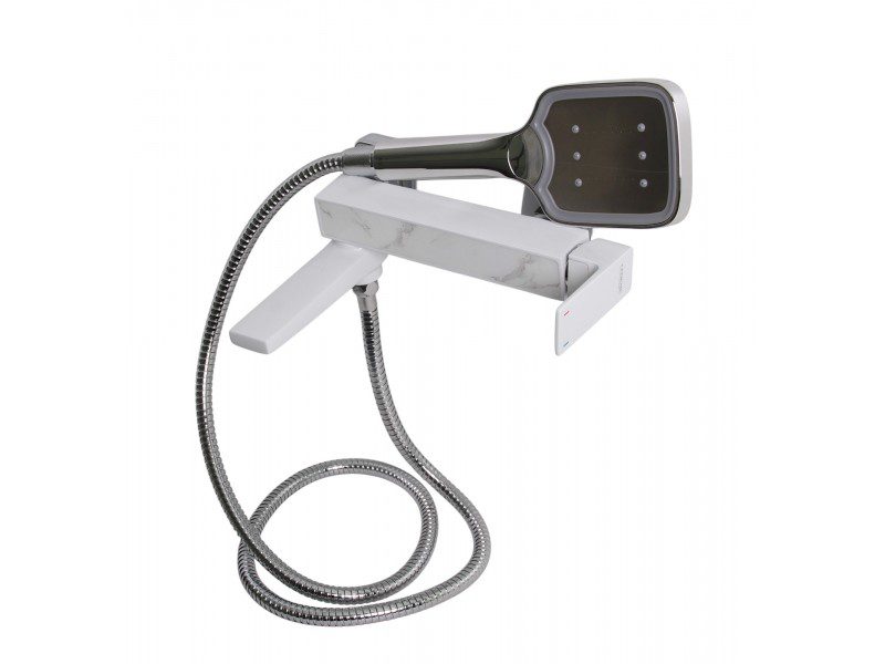 Смеситель для ванны Ledeme L3173W, белый — изображение 6