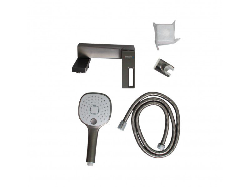 Смеситель для ванны Ledeme L3192D, оружейная сталь — изображение 4