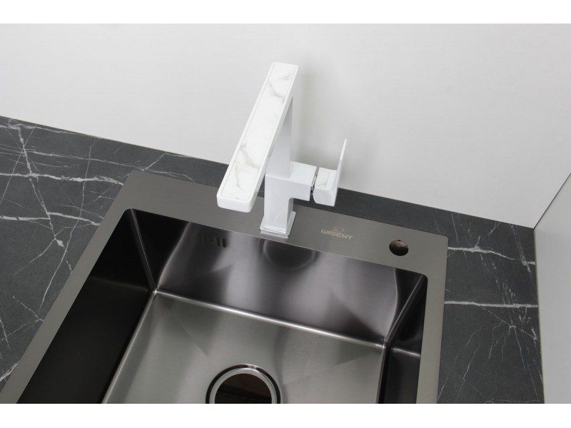 Смеситель для кухни Ledeme L4073W, белый — изображение 5