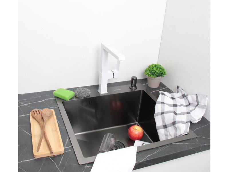 Смеситель для кухни Ledeme L4073W, белый — изображение 6