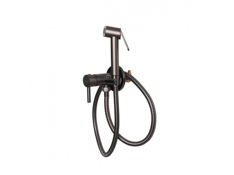 Смеситель скрытого монтажа для гигиенического душа Ledeme L5398D-2, оружейная сталь — изображение 5