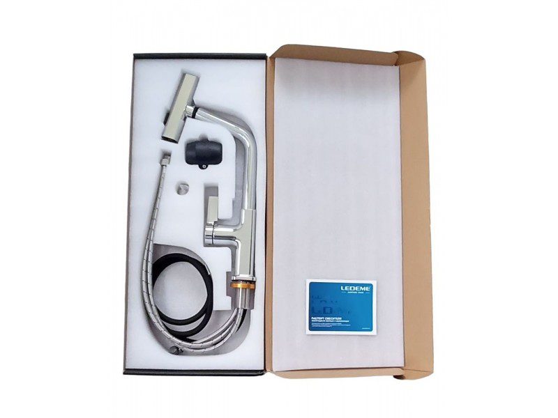 Смеситель для кухни с выдвижным изливом Ledeme L6099-4 — изображение 8