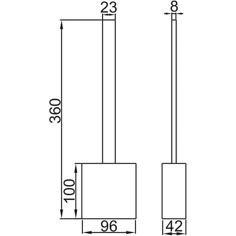 Ёршик для унитаза Ledeme L917B, голубой, напольный — изображение 2