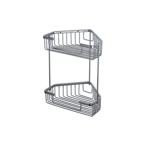 Полка в ванную комнату Ledeme L335-1, угловая, двухярусная