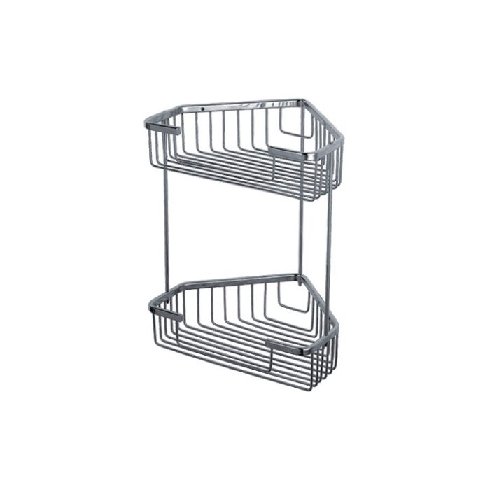 Полка в ванную комнату Ledeme L335-1, угловая, двухярусная