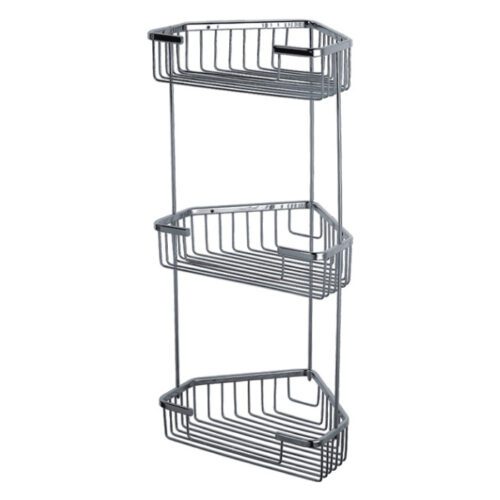 Полка в ванную комнату Ledeme L335-2, угловая, трехярусная