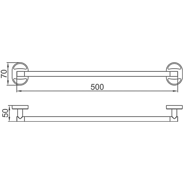 Держатель для полотенец Ledeme L1901-1, рейлинг — изображение 2
