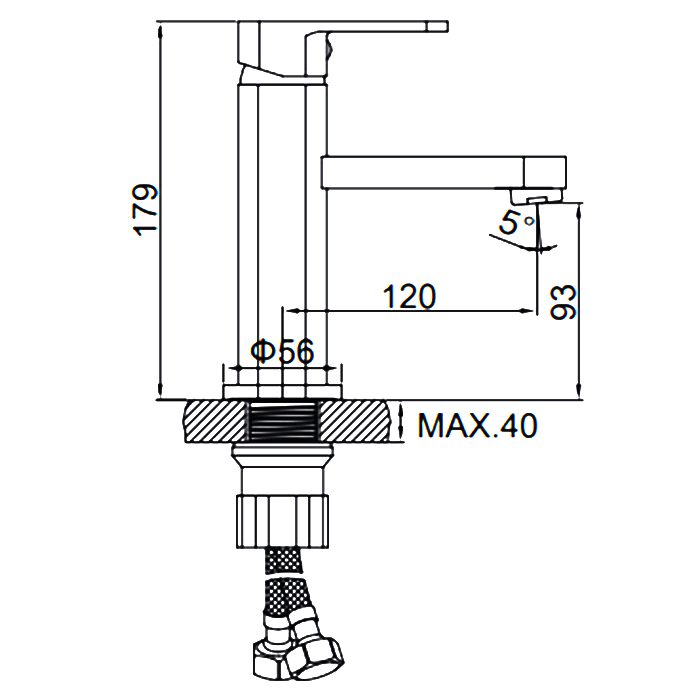 Смеситель для умывальника Ledeme L1033 — изображение 2