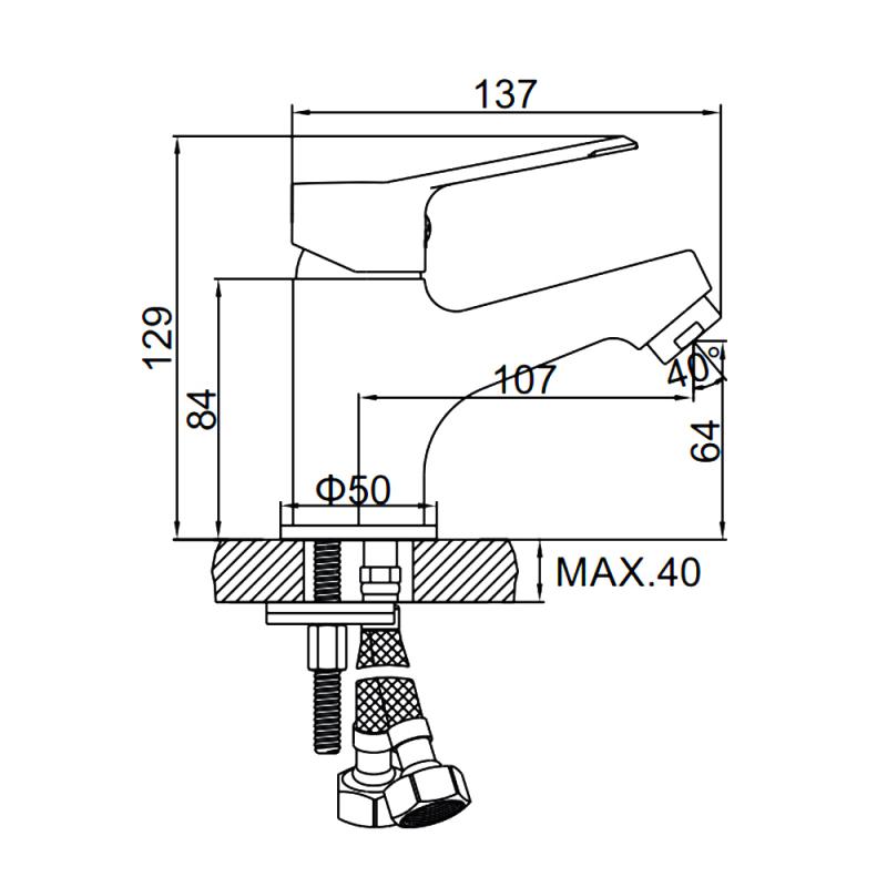 Смеситель для умывальника Ledeme L1061 — изображение 2