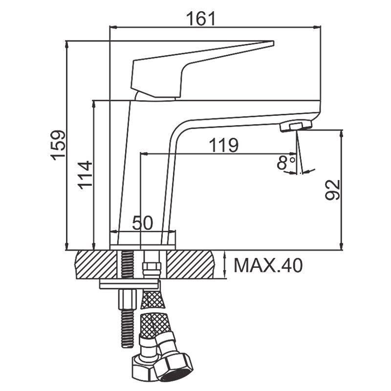 Смеситель для умывальника Ledeme L1081 — изображение 2