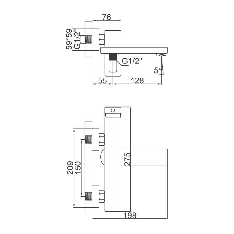 Смеситель для ванны GERHANS K13027 — изображение 2