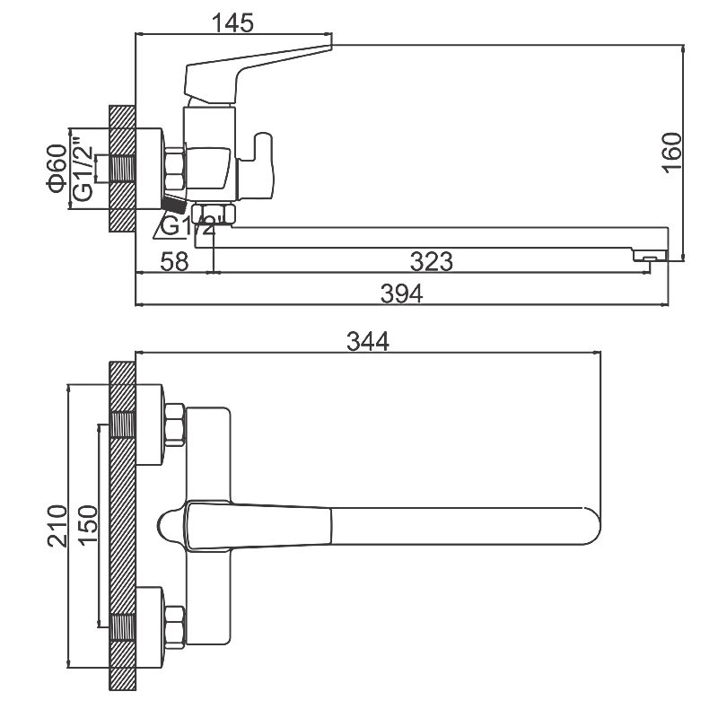 Смеситель для ванны Ledeme L2281 — изображение 2