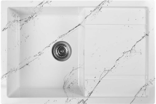 Кухонная мойка Wisent WB27-12, бело-чёрный