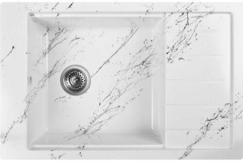 Кухонная мойка Wisent WB28-12, бело-чёрный