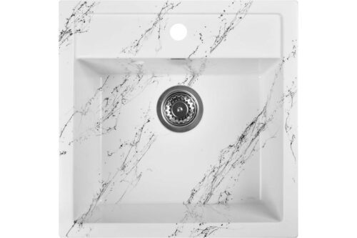 Кухонная мойка Wisent WA11-12, бело-чёрный