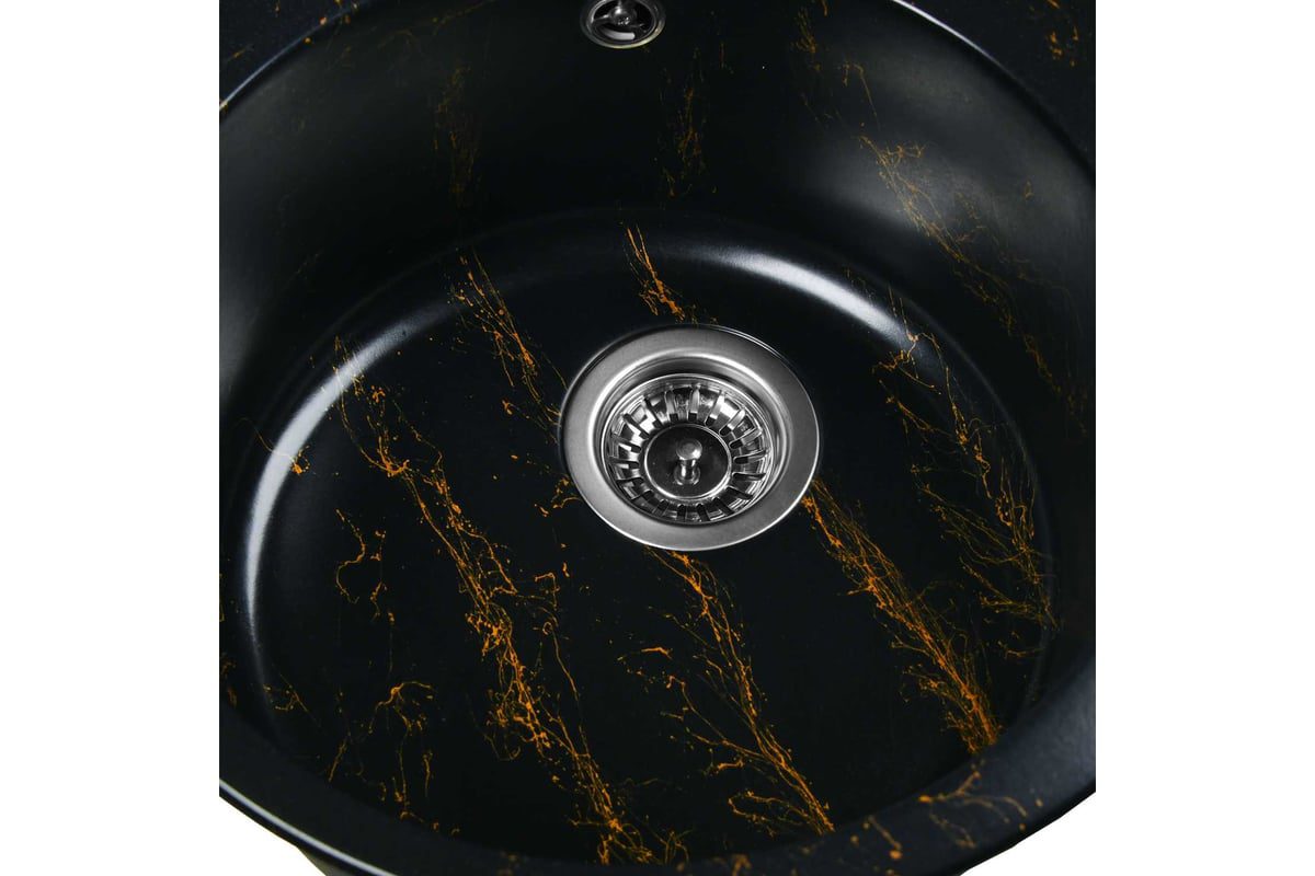 Кухонная мойка Wisent WA04-14, чёрно-золотой — изображение 3