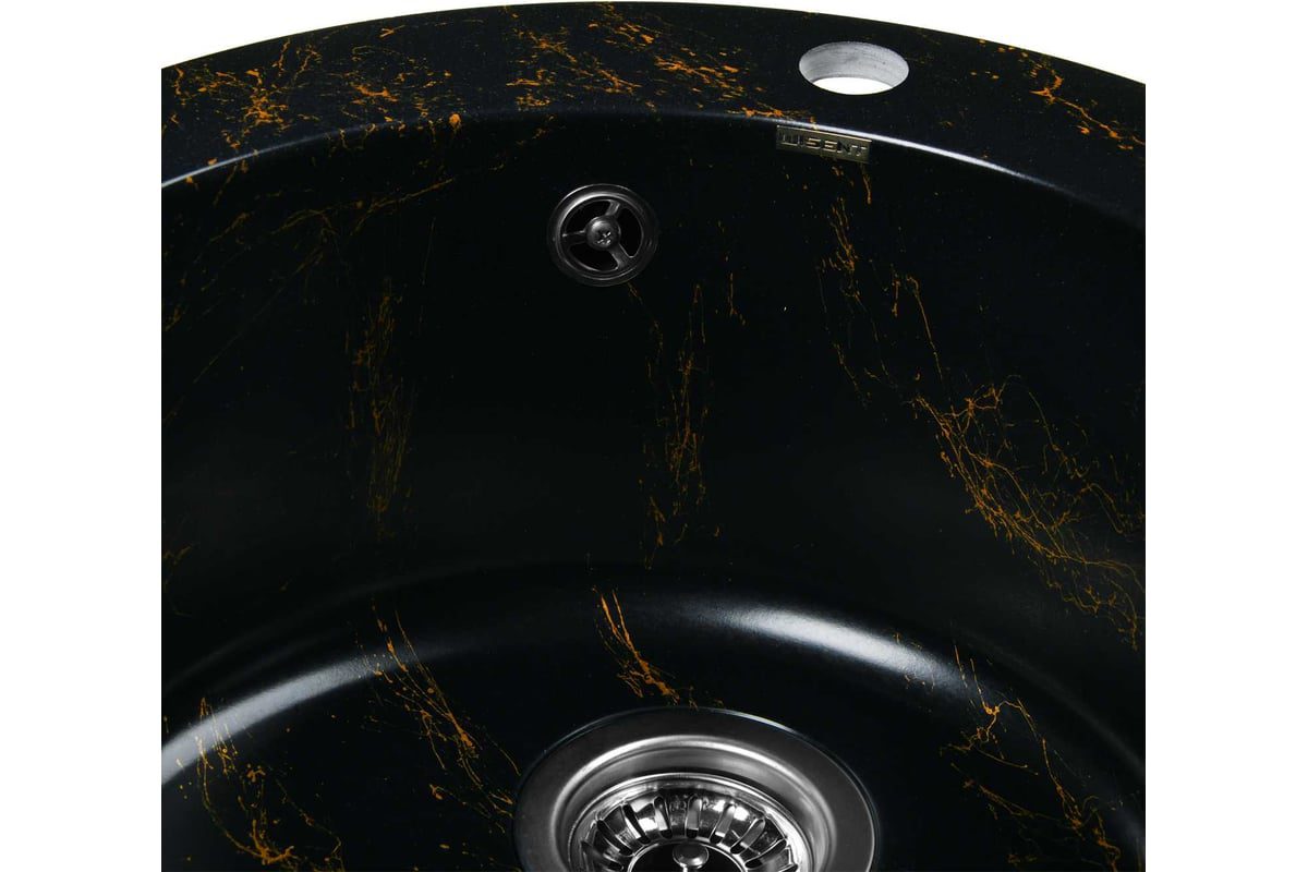 Кухонная мойка Wisent WA04-14, чёрно-золотой — изображение 4