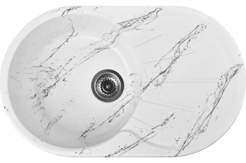 Кухонная мойка Wisent WA02-12, бело-чёрный