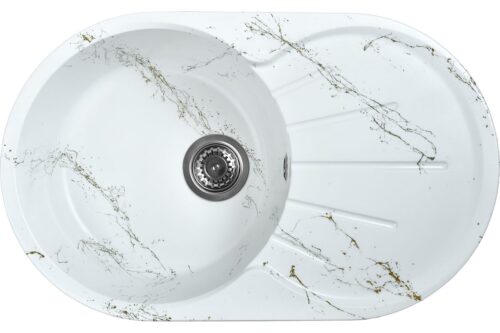 Кухонная мойка Wisent WA02-13, бело-золотой