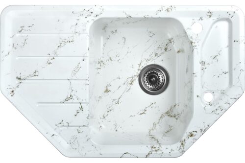 Кухонная мойка Wisent WE08-13, бело-золотой