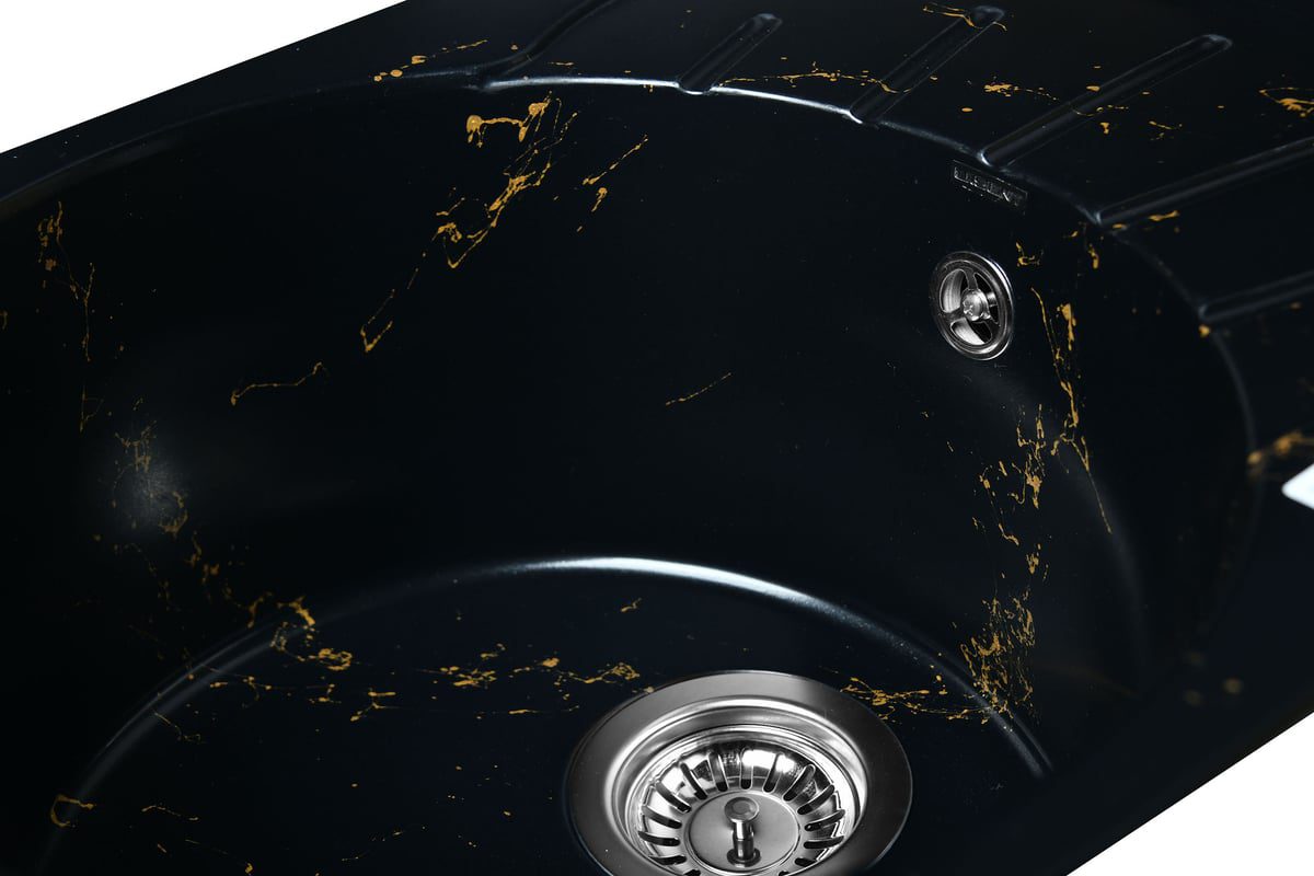 Кухонная мойка Wisent WA03-14, чёрно-золотой — изображение 6