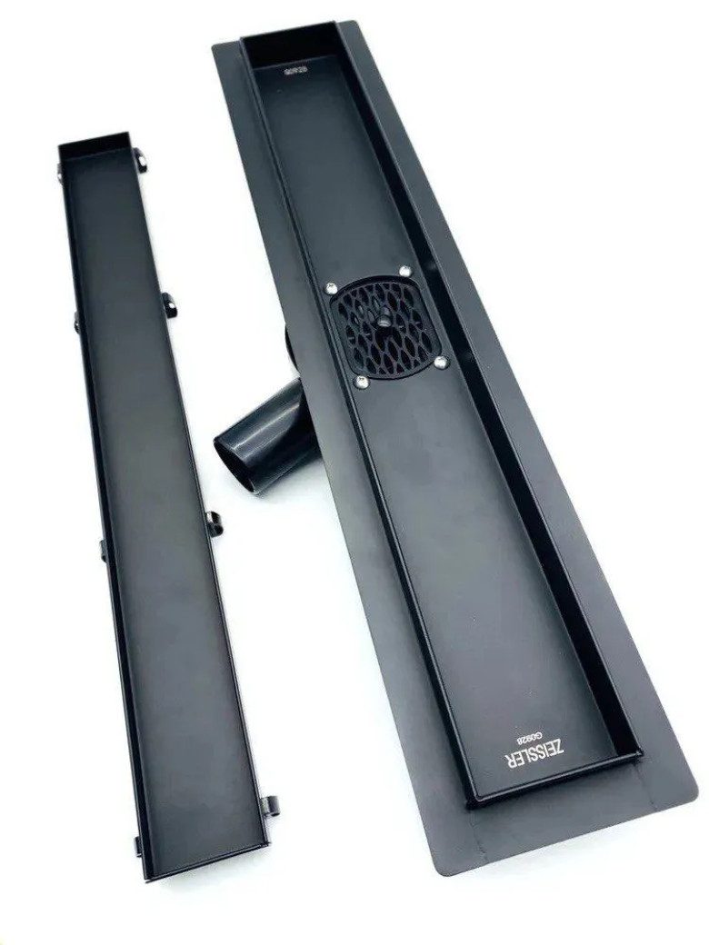 Трап для душа TIM BAD557002BK линейный, "под плитку", 70x700 мм — изображение 2