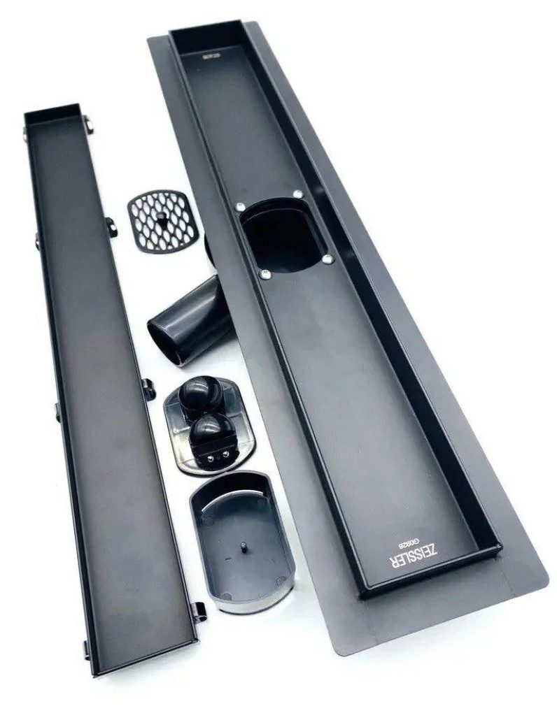 Трап для душа TIM BAD557002BK линейный, "под плитку", 70x700 мм — изображение 8