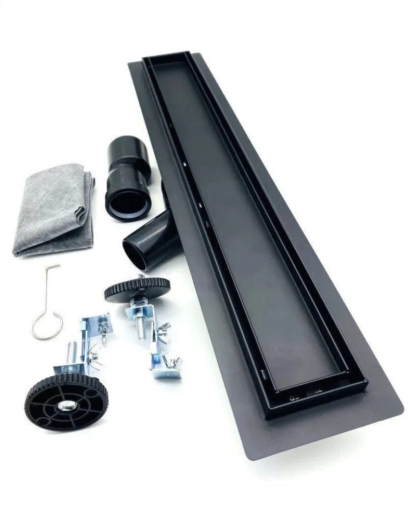 Трап для душа TIM BAD557002BK линейный, "под плитку", 70x700 мм — изображение 9