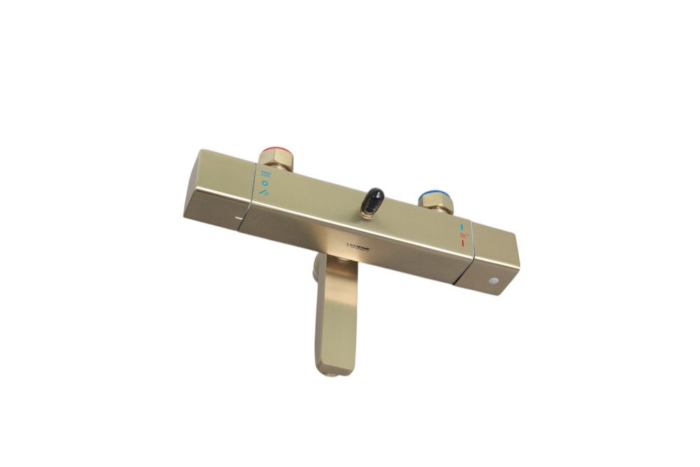 Душевая система с термостатическим смесителем Ledeme L2424Y, золотой сатин — изображение 7