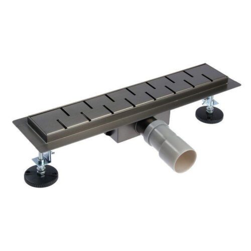 Трап для душа TIM BAD478002GY линейный, воронёная сталь, 70x800 мм