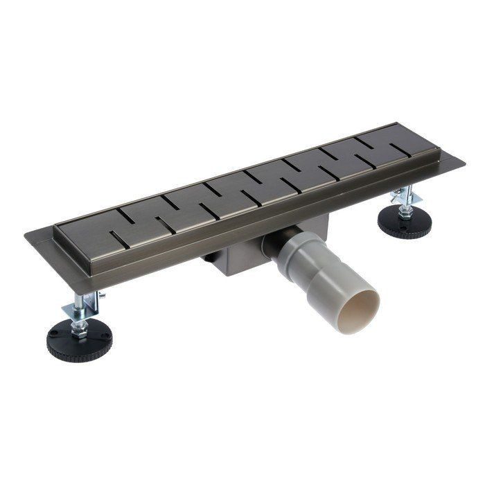 Трап для душа TIM BAD476002GY линейный, воронёная сталь, 70x600 мм