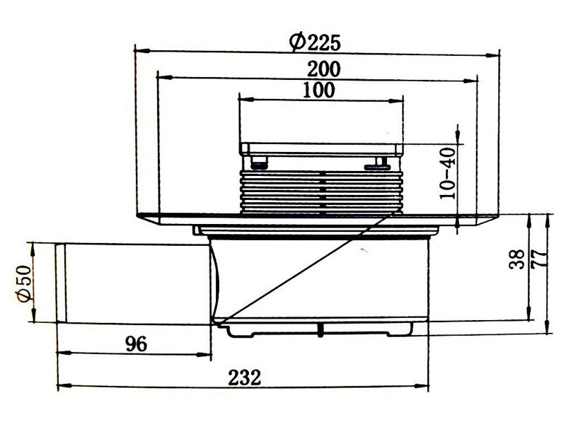 Трап для душа TIM BAD661002 точечный, горизонтальный вып., 10x10 см — изображение 5