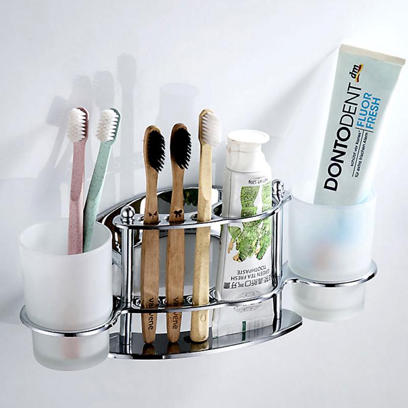 Двойной держатель для зубных щёток и стаканов Ledeme L101 — изображение 3