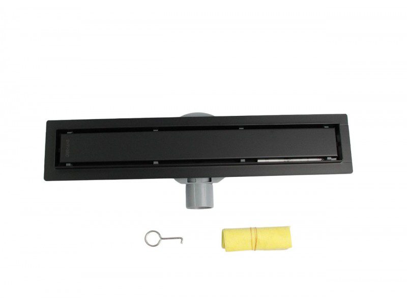 Трап для душа Gerhans K80407B-70 линейный, "под плитку", чёрный, 70 см — изображение 5