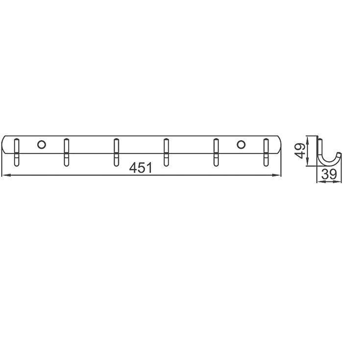 Планка с крючками Ledeme L70201-6 — изображение 3