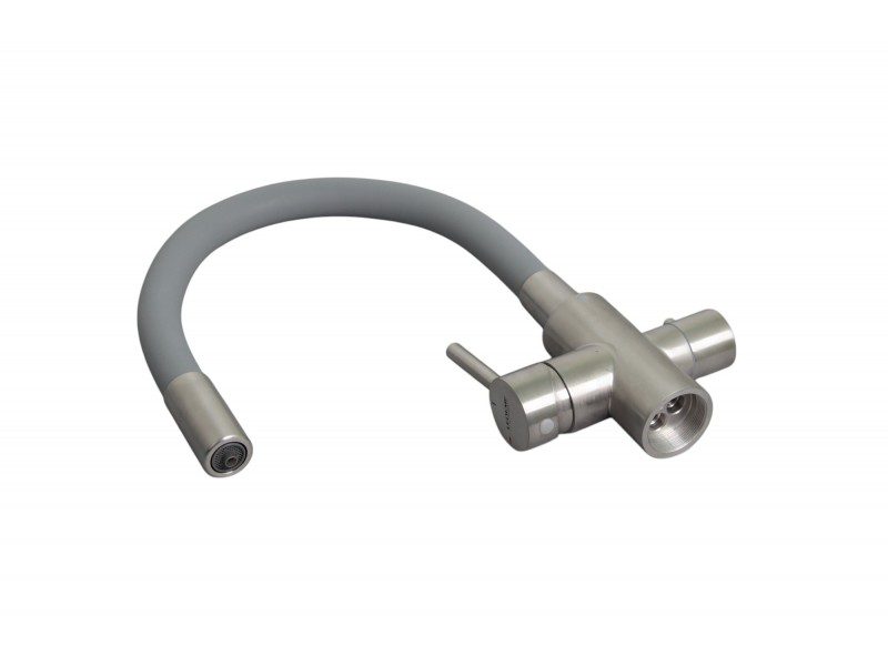 Смеситель для кухни под фильтр Ledeme L74255-9, нержавеющая сталь/серый — изображение 4