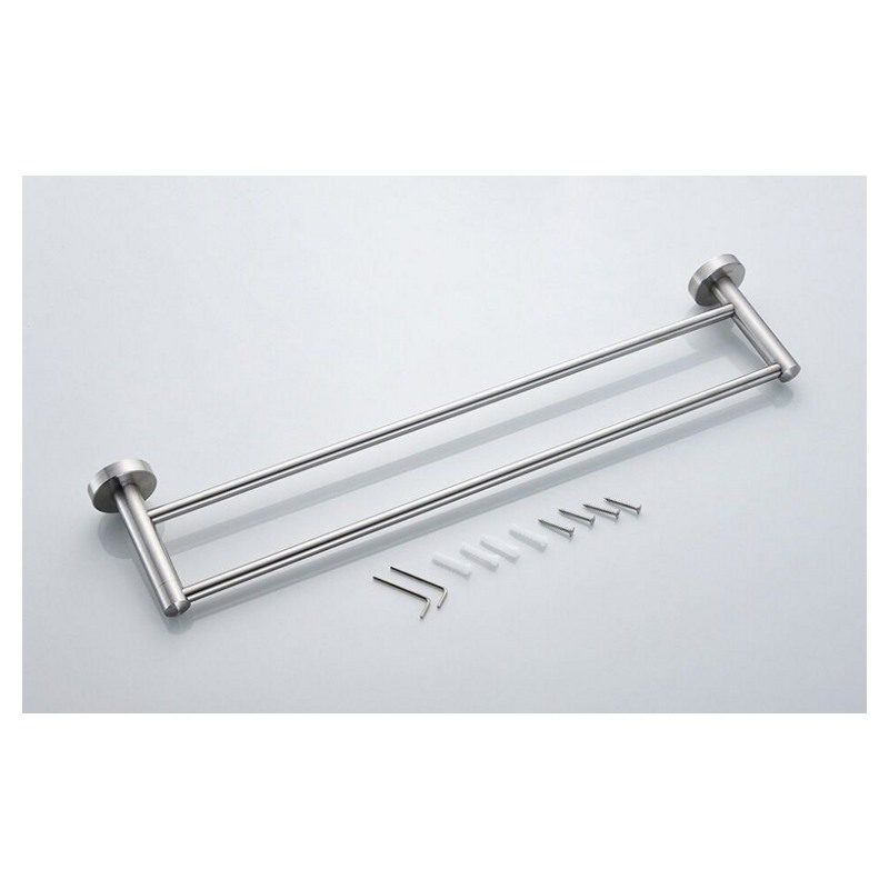 Держатель полотенец Ledeme L71709, рейлинг двойной 60 см — изображение 7