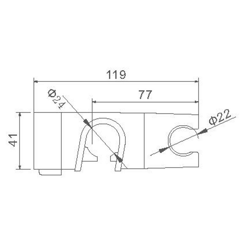 Держатель для лейки на штангу Ledeme L85A, сатин — изображение 2