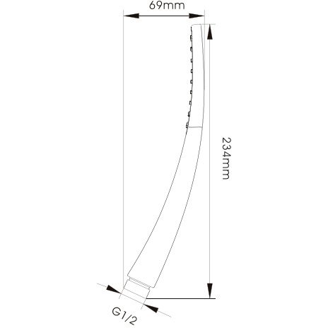 Лейка для душа 1-режимная Ledeme M05 — изображение 2