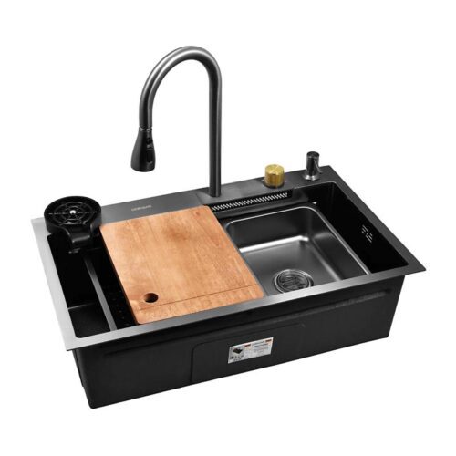 Многофункциональная кухонная мойка Gerhans K37545BD, PVD-покрытие
